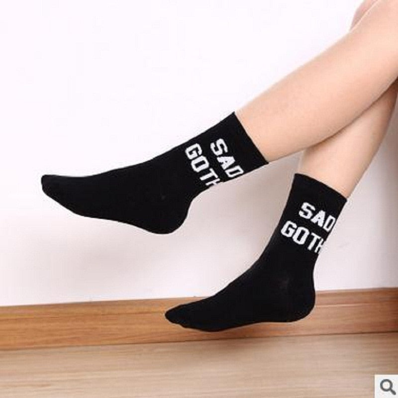 Pentagram/Sad Goth Socks