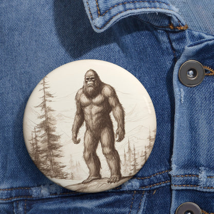Sasquatch Monster Pin Button