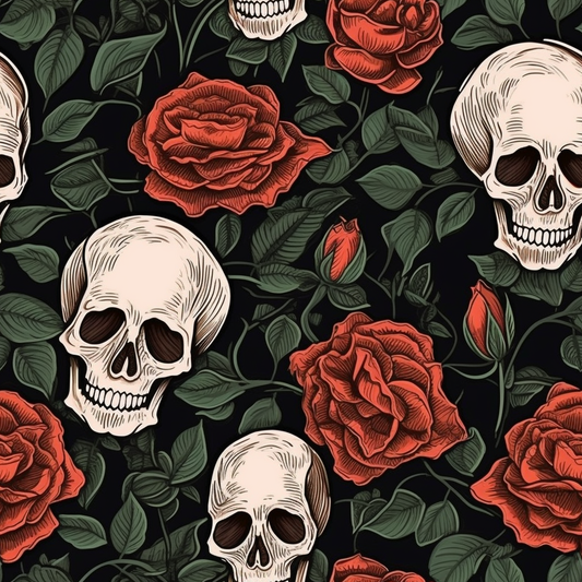 Skull and Rose Pattern (digital download)