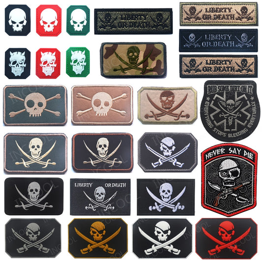 Embroidered Skull Patches