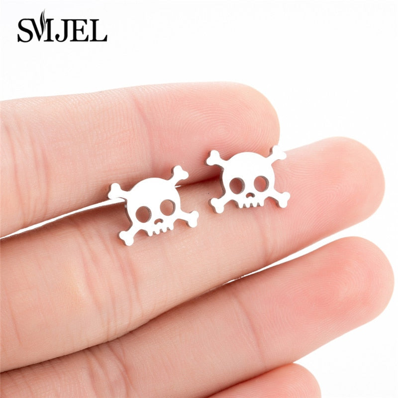 Stainless Steel Stud Earrings (2 pcs)