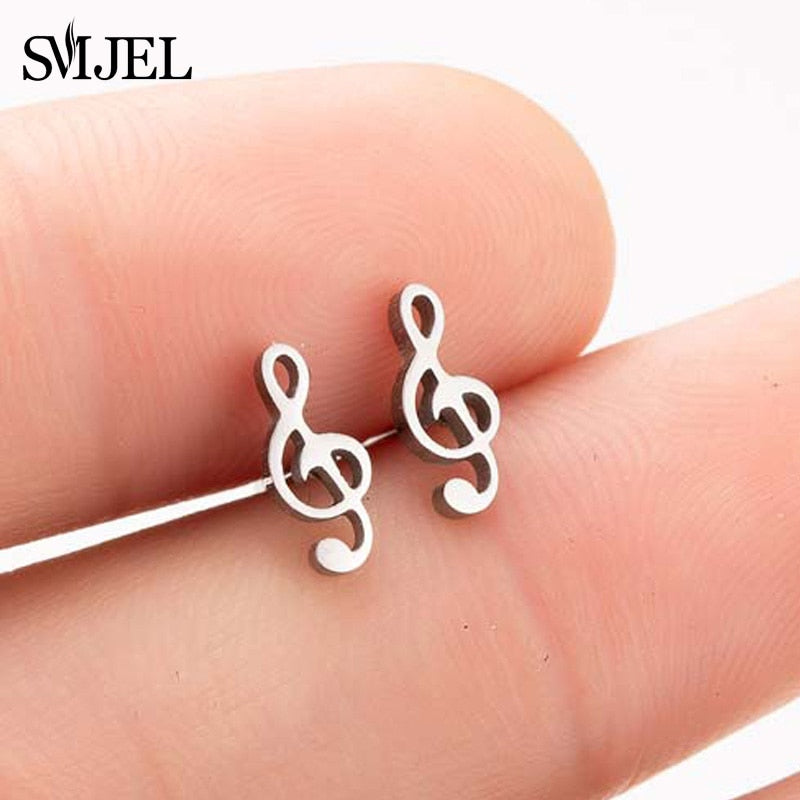 Stainless Steel Stud Earrings (2 pcs)