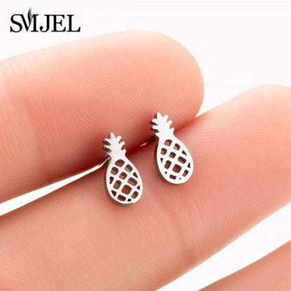 Stainless Steel Stud Earrings (2 pcs)