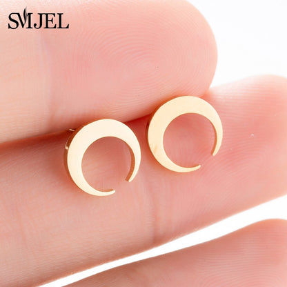 Stainless Steel Stud Earrings (2 pcs)