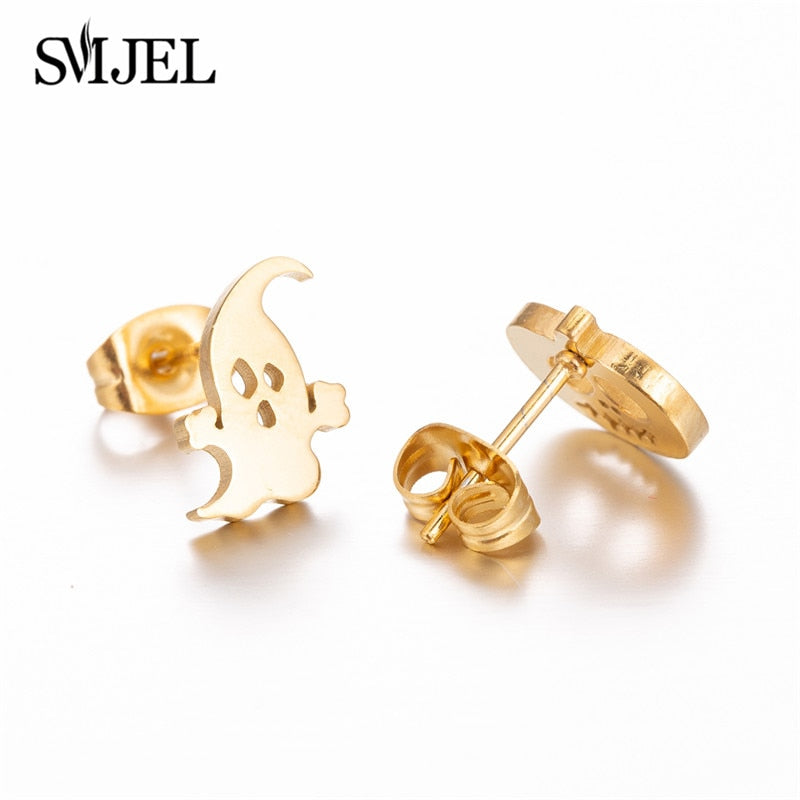 Stainless Steel Stud Earrings (2 pcs)