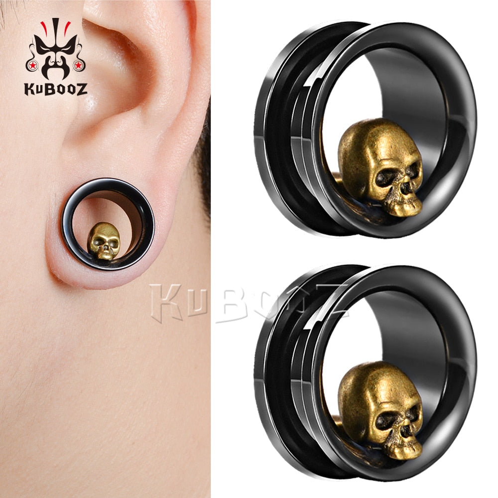 Stainless Steel Skull Gauges