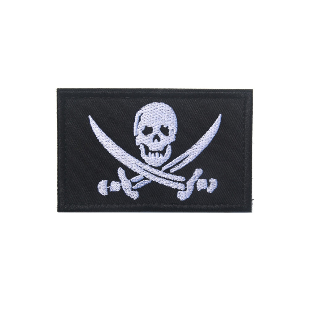 Embroidered Skull Patches