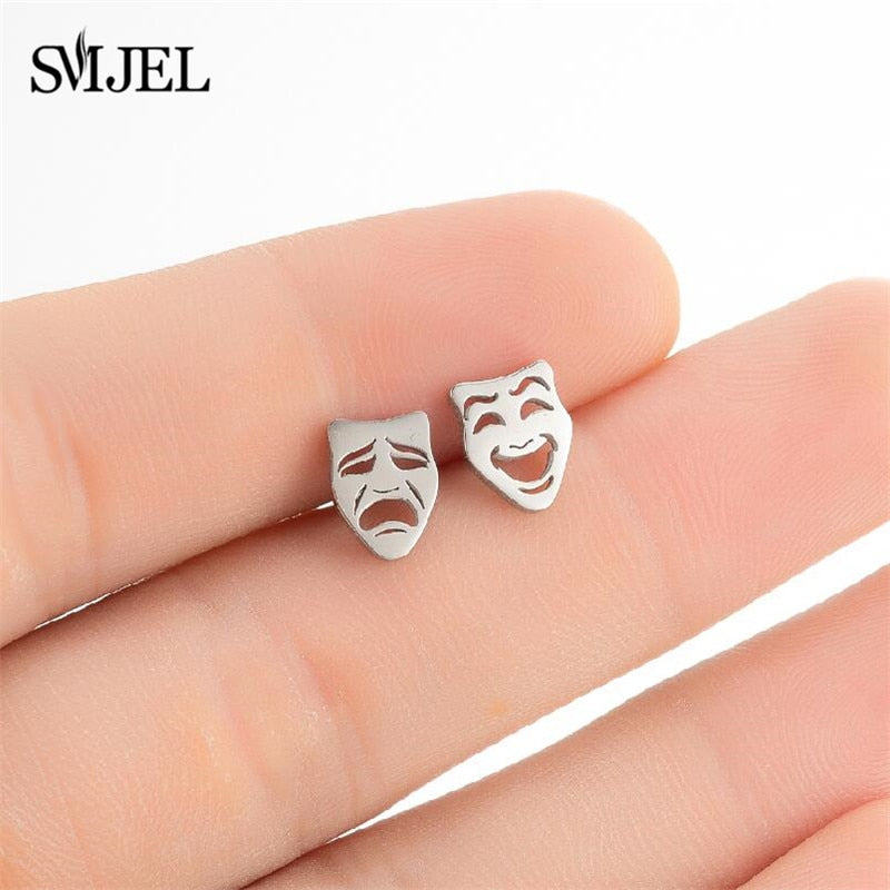 Stainless Steel Stud Earrings (2 pcs)